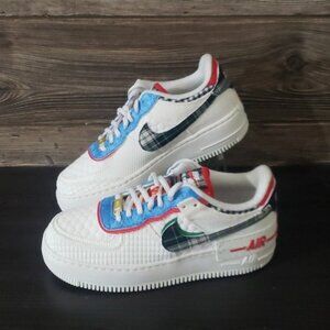 New Nike AF1 Shadow White Quilted Air Force 1 Sneakers 7.5 Streetwear Casual